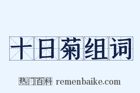 十日菊组词是什么意思的图片